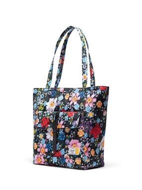 Herschel Supply Company Black Lego Floral Multicolor Tote